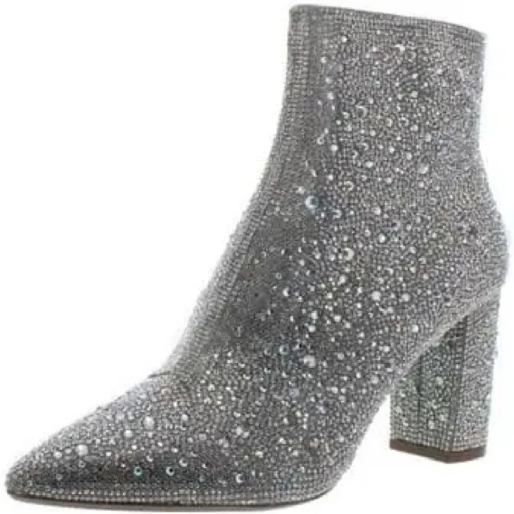 Betsey Johnson Rhinestone Booties - Picture 1 of 6